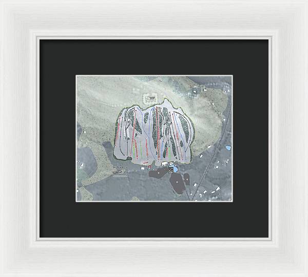 Ski Bradford Ski Trail Map - Framed Print - Powderaddicts