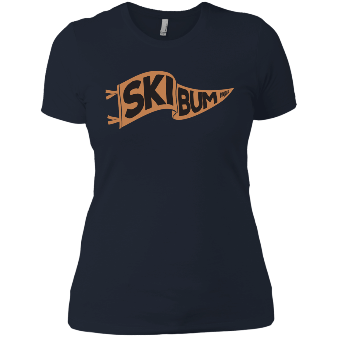 Ski Bum Ladies Tees and V-Neck - Powderaddicts