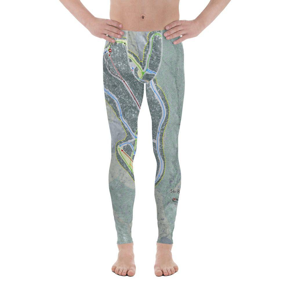 Ski Butternut, Massachusetts Ski Trail Map Men's Base Layer Bottom - Powderaddicts