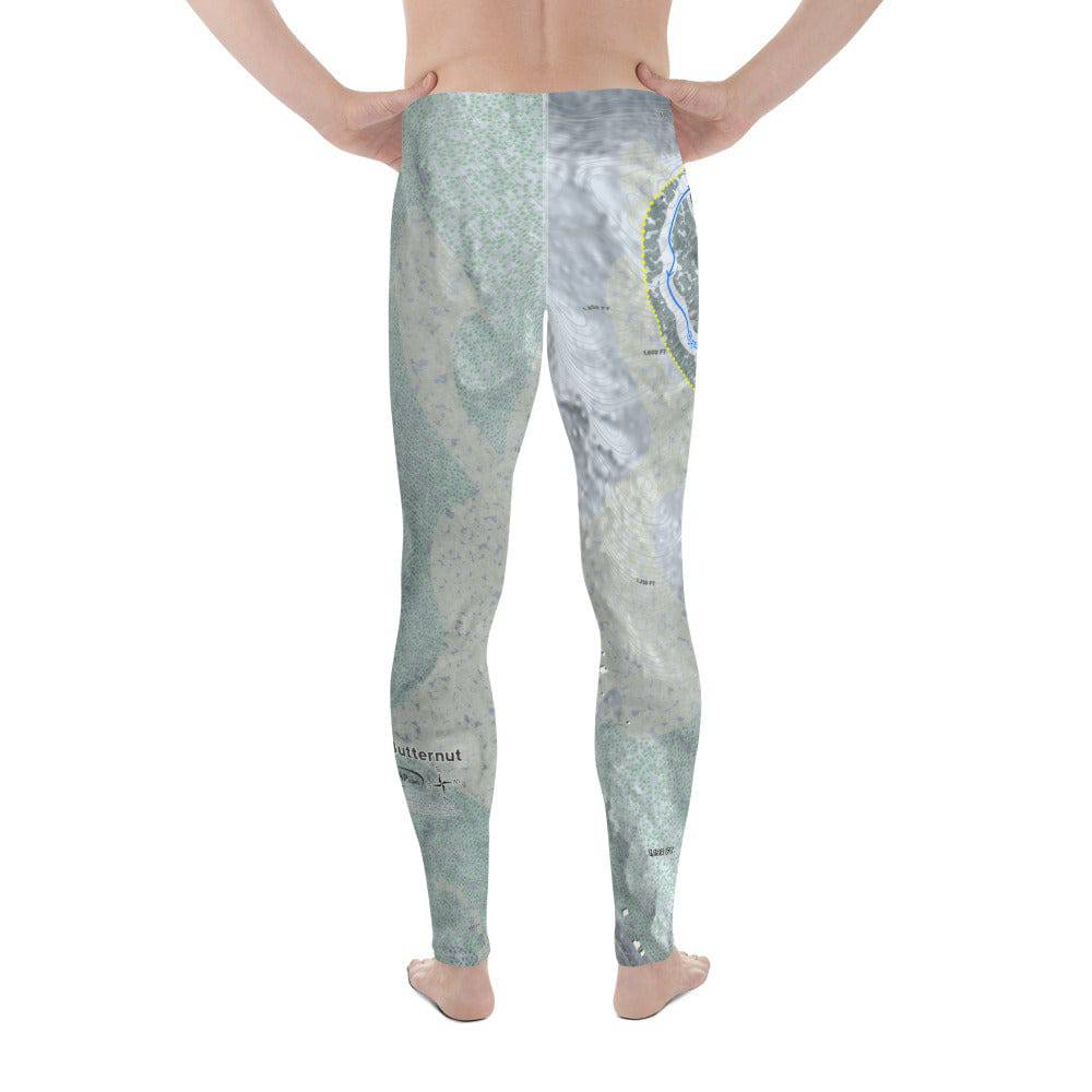 Ski Butternut, Massachusetts Ski Trail Map Men's Base Layer Bottom - Powderaddicts