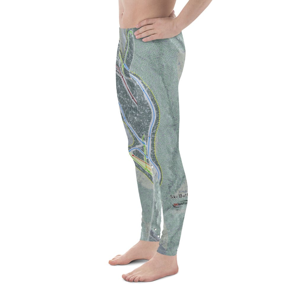 Ski Butternut, Massachusetts Ski Trail Map Men's Base Layer Bottom - Powderaddicts