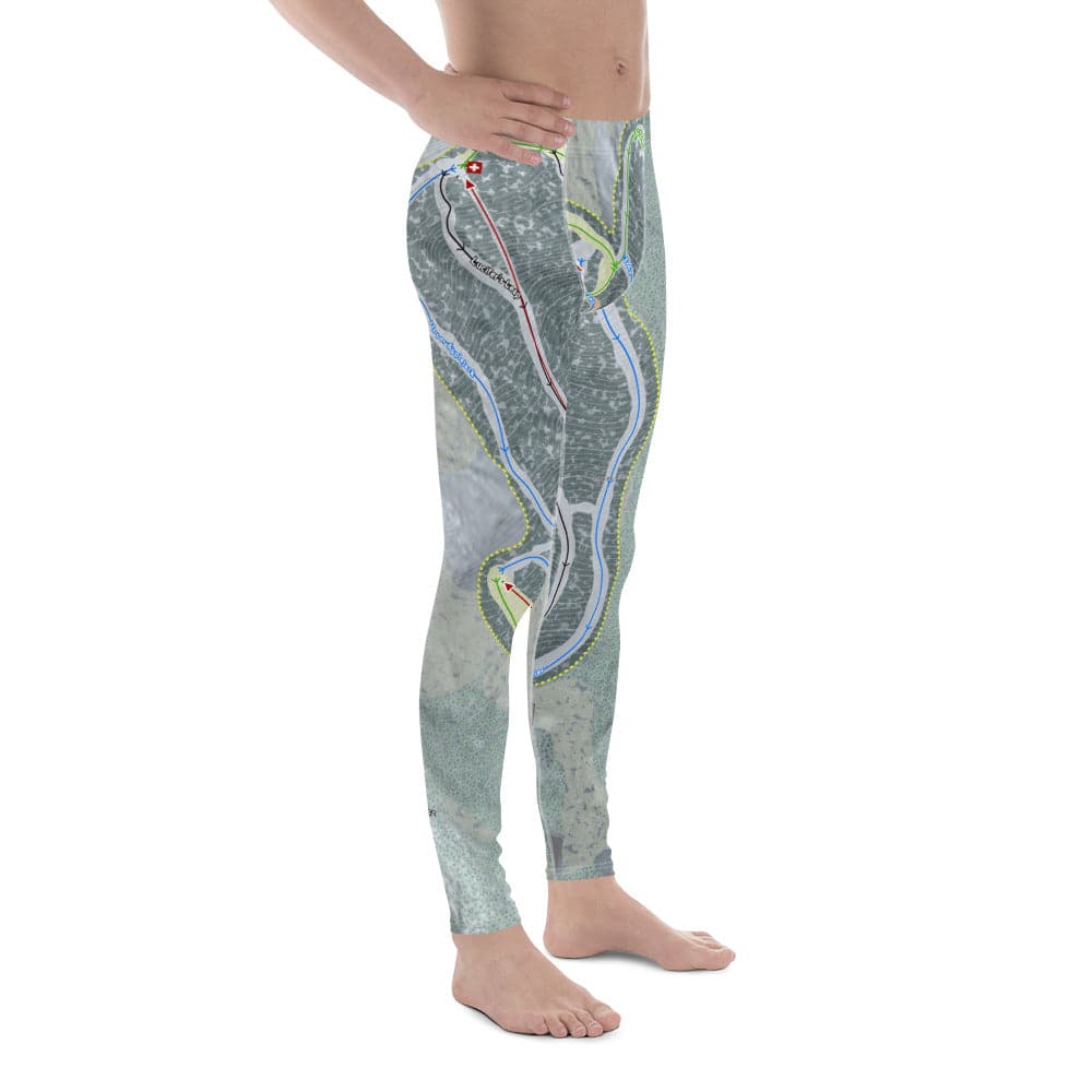 Ski Butternut, Massachusetts Ski Trail Map Men's Base Layer Bottom - Powderaddicts