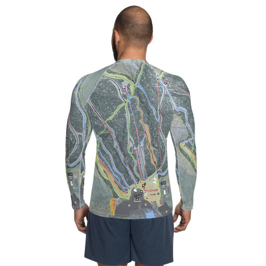 Ski Butternut ,Massachusetts Ski Trail Map Men's Base Layer Top - Powderaddicts