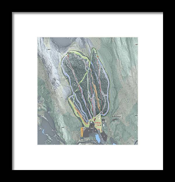 Ski Butternut Ski Trail Map - Framed Print - Powderaddicts