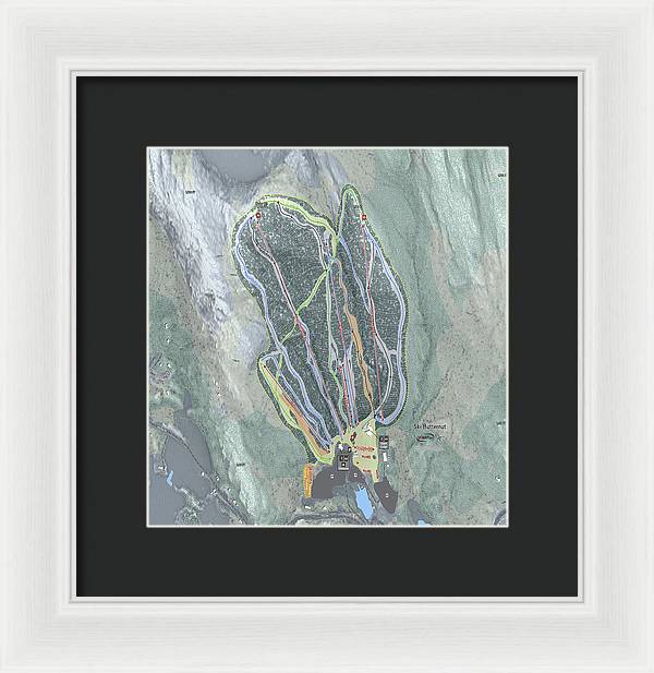 Ski Butternut Ski Trail Map - Framed Print - Powderaddicts