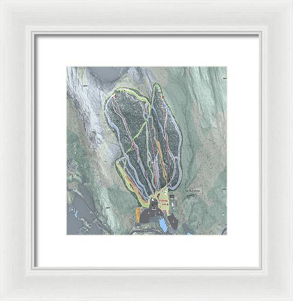Ski Butternut Ski Trail Map - Framed Print - Powderaddicts