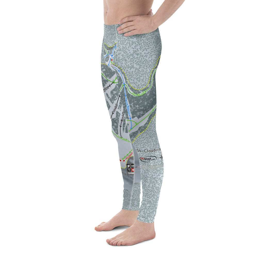 Ski Cloudcroft, New Mexico Ski Trail Map Men&#39;s Base Layer Bottom - Powderaddicts