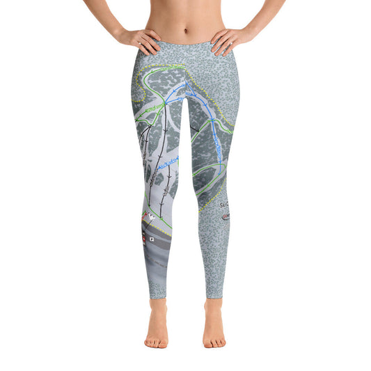 Ski Cloudcroft, New Mexico Ski Trail Map Women's Base Layer Bottom - Powderaddicts