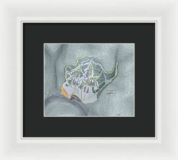Ski Cloudcroft Ski Trail Map - Framed Print - Powderaddicts