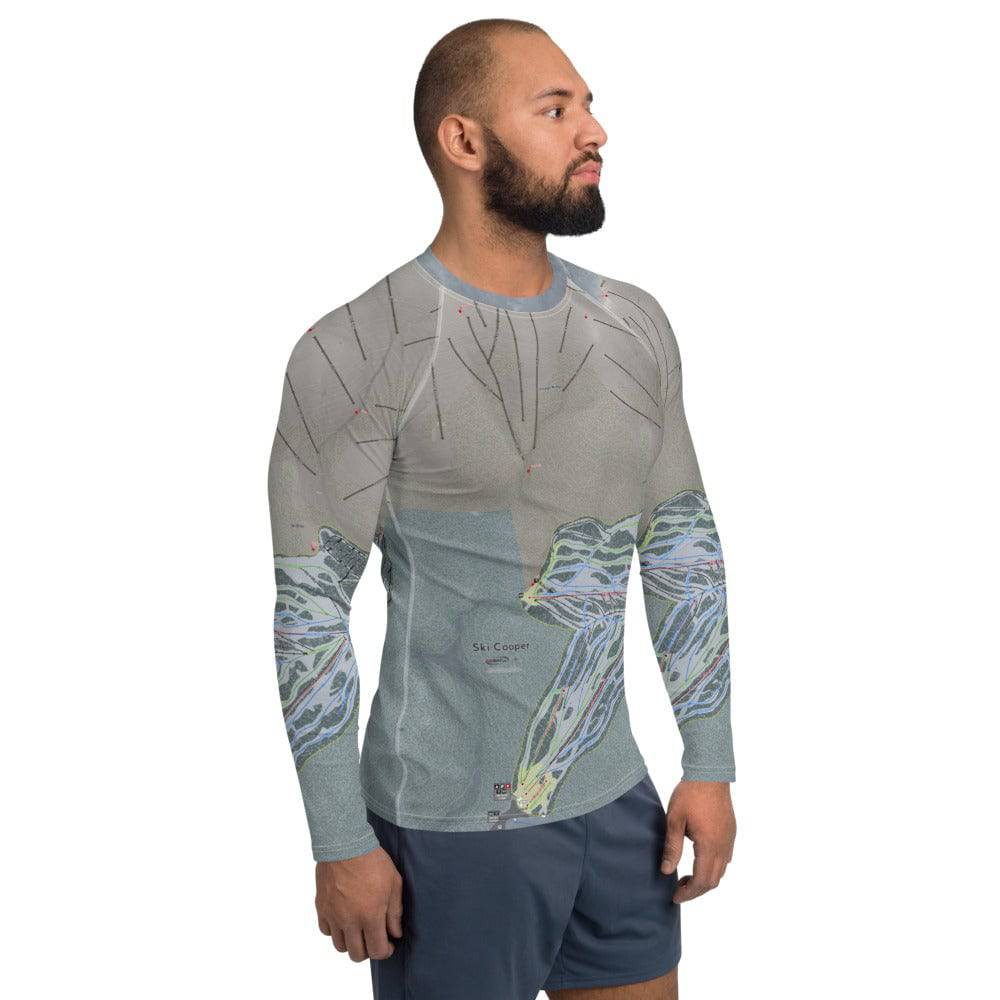 Ski Cooper, Colorado Ski Trail Map Men's Base Layer Top - Powderaddicts