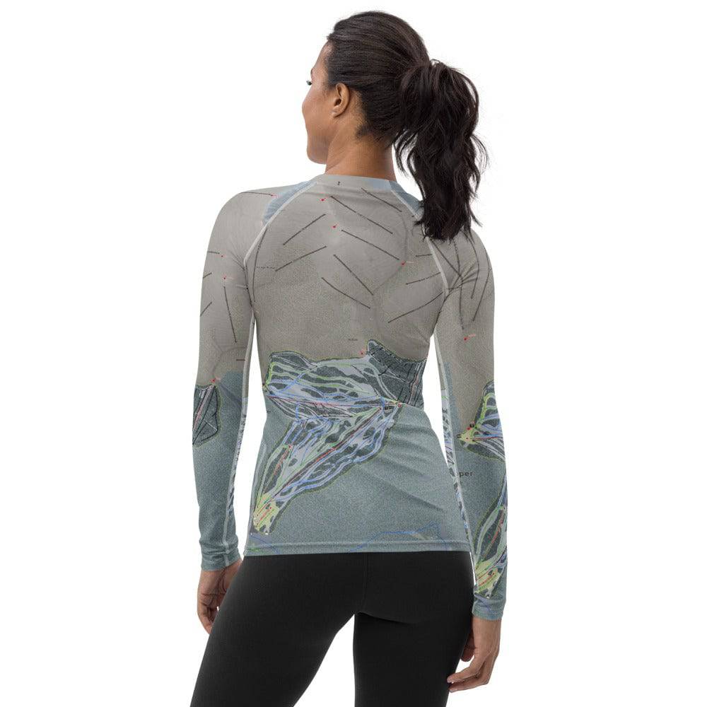 Ski Cooper, Colorado Ski Trail Map Women&#39;s Base Layer Top - Powderaddicts