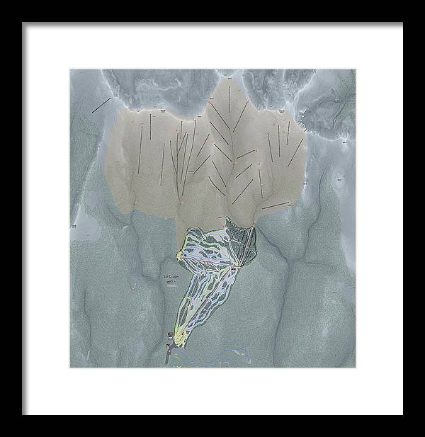Ski Cooper Ski Trail Map - Framed Print - Powderaddicts