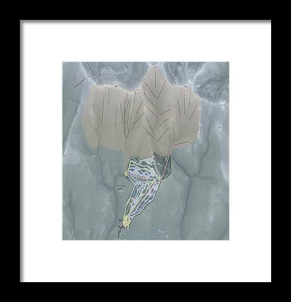 Ski Cooper Ski Trail Map - Framed Print - Powderaddicts