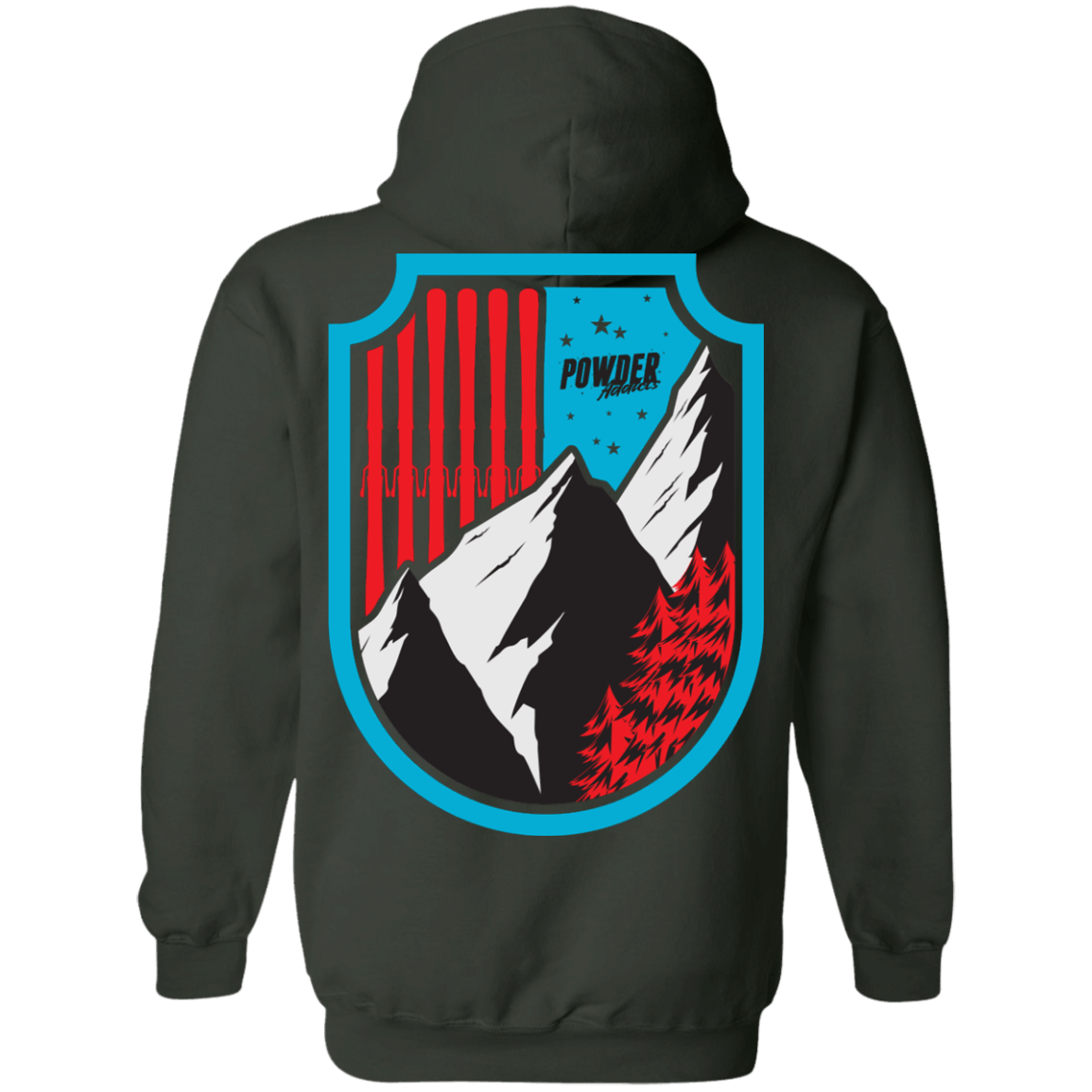 Ski Flag Hoodies - Powderaddicts