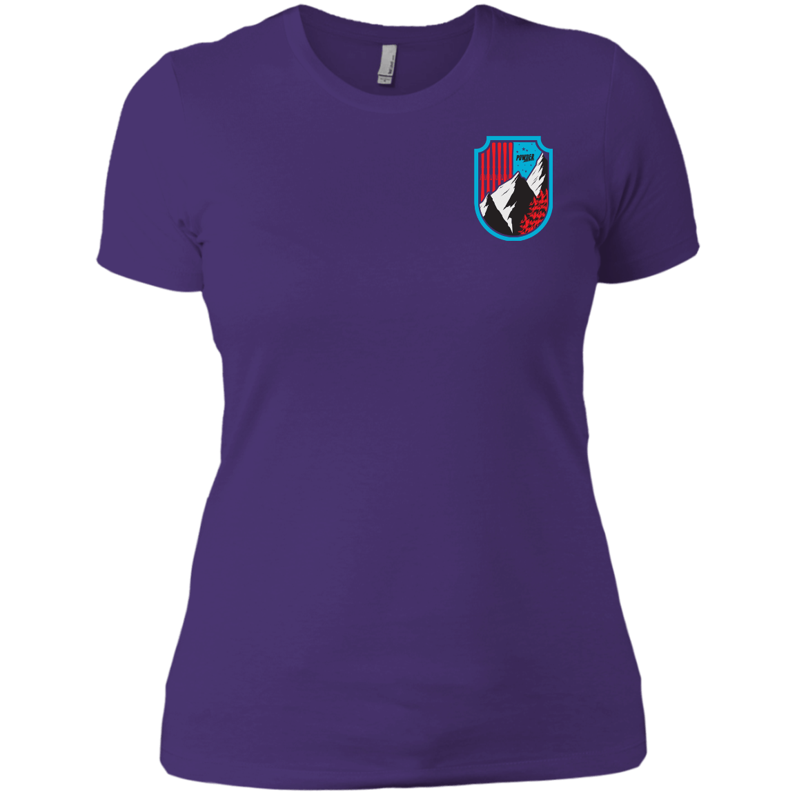 Ski Flag Ladies Tees and V-Neck - Powderaddicts