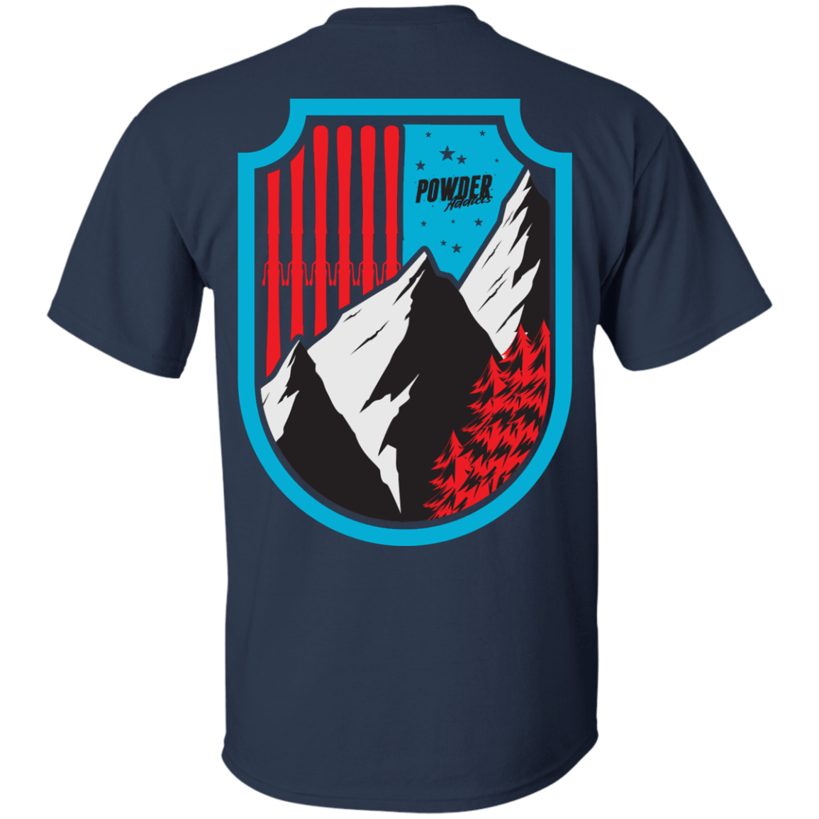 Ski Flag Men's Tees and V-Neck - Powderaddicts