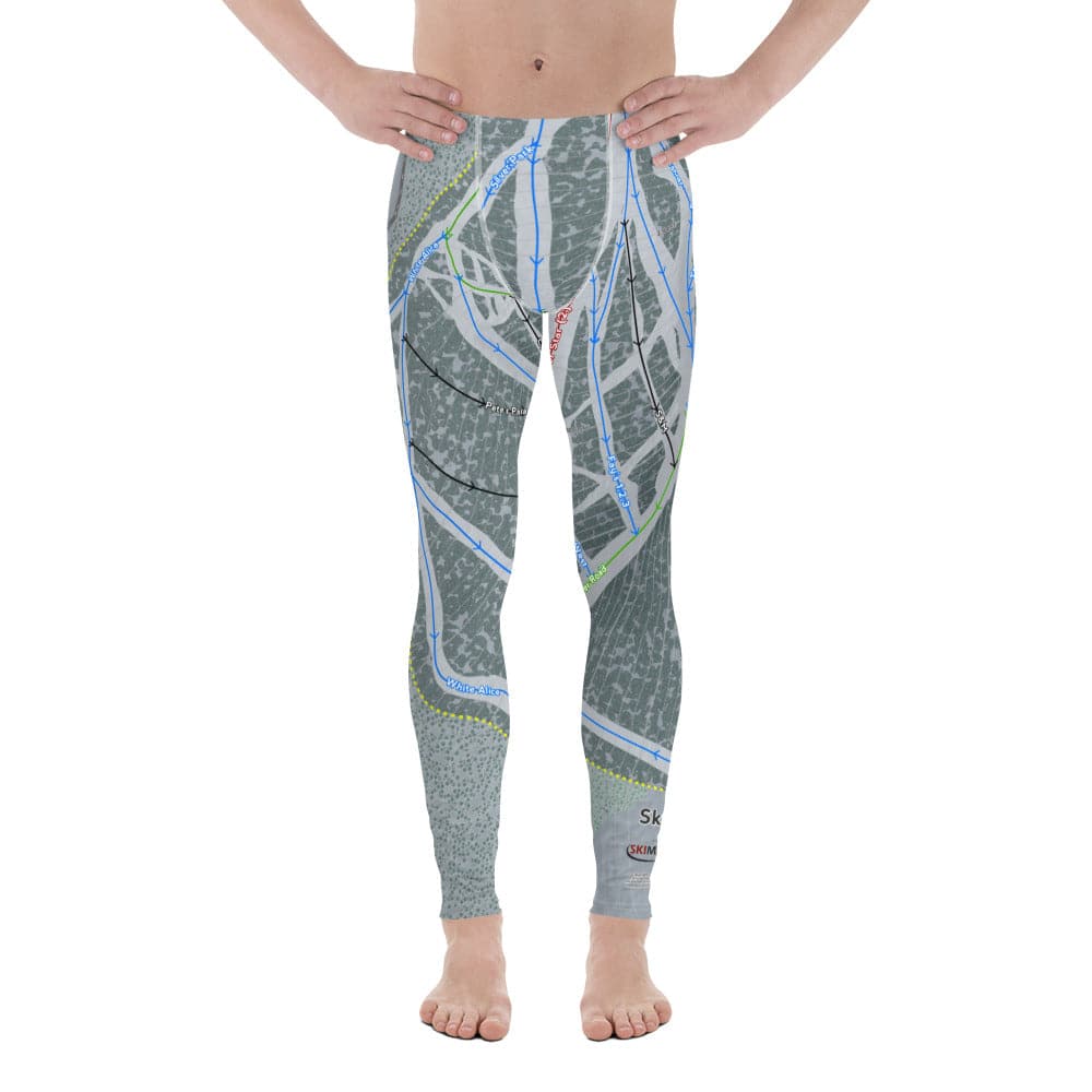 Ski Land, Alaska Ski Trail Map Men's Base Layer Bottom - Powderaddicts