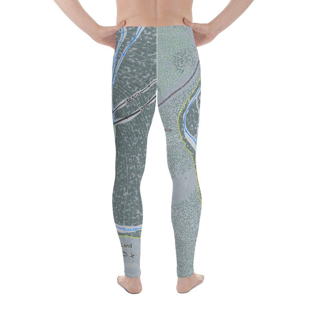 Ski Land, Alaska Ski Trail Map Men's Base Layer Bottom - Powderaddicts
