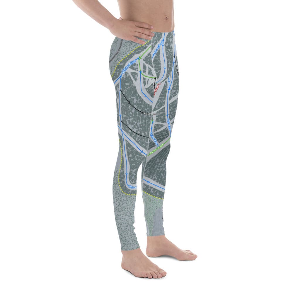Ski Land, Alaska Ski Trail Map Men's Base Layer Bottom - Powderaddicts