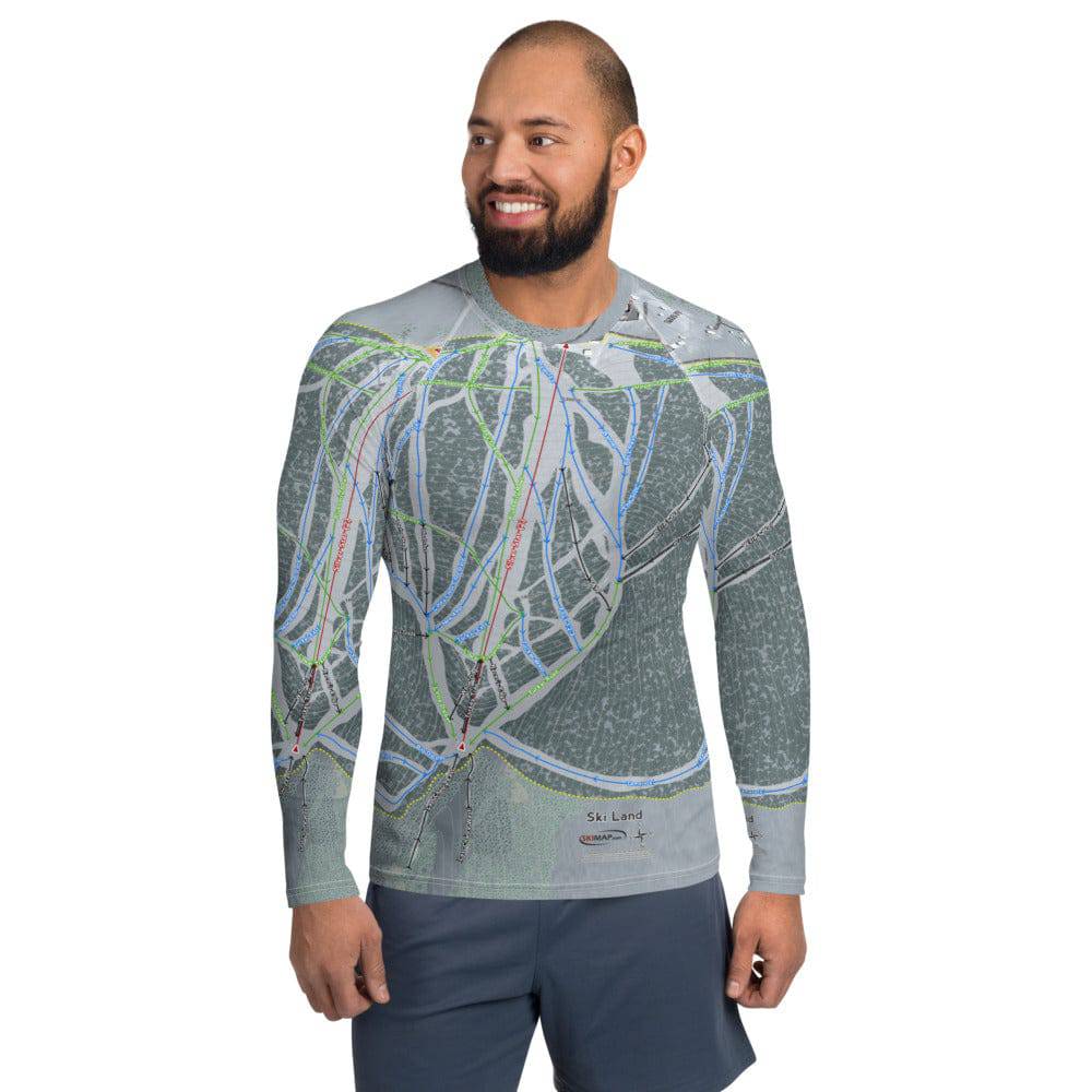 Ski Land, Alaska Ski Trail Map Men's Base Layer Top