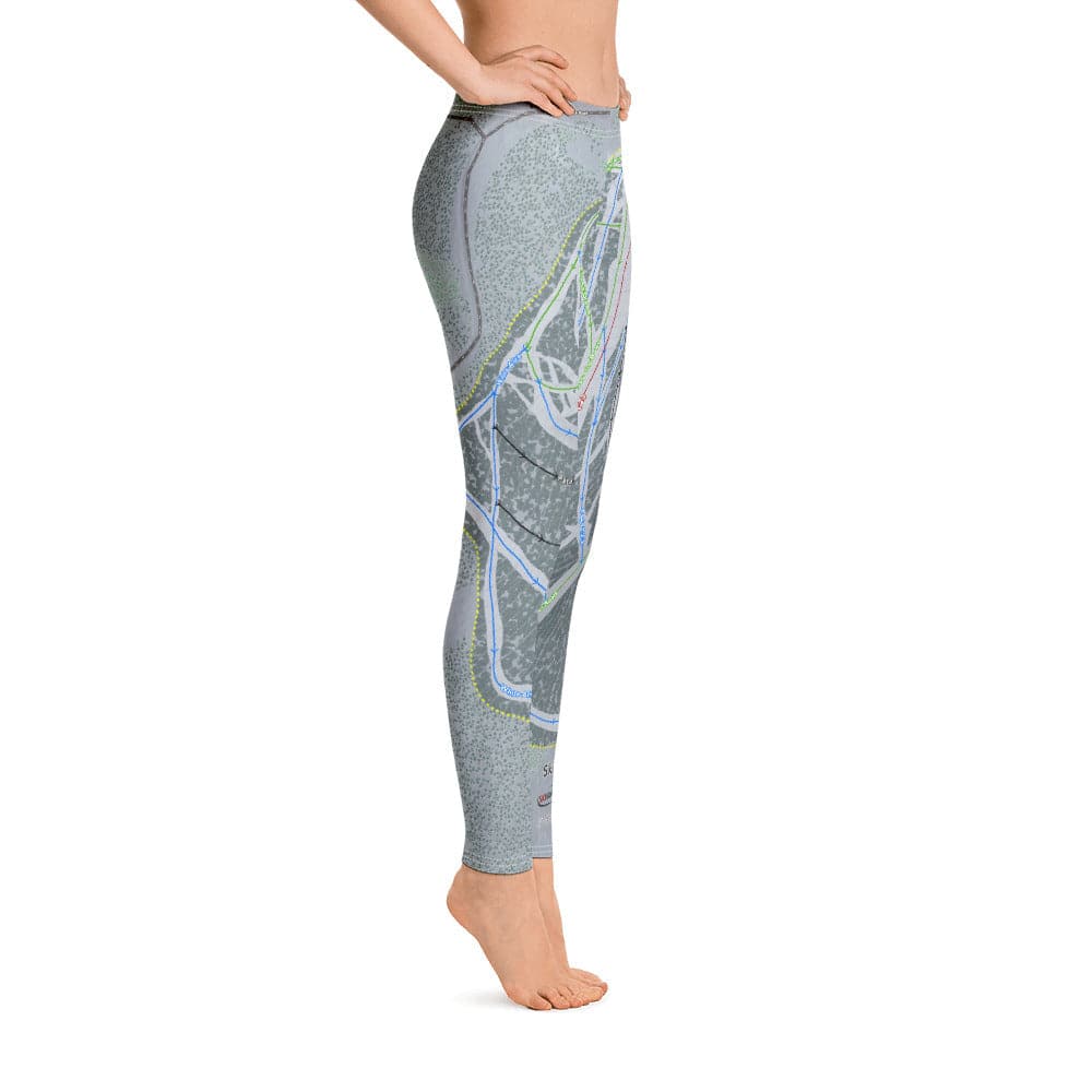 Ski Land, Alaska Ski Trail Map Women's Base Layer Bottom - Powderaddicts