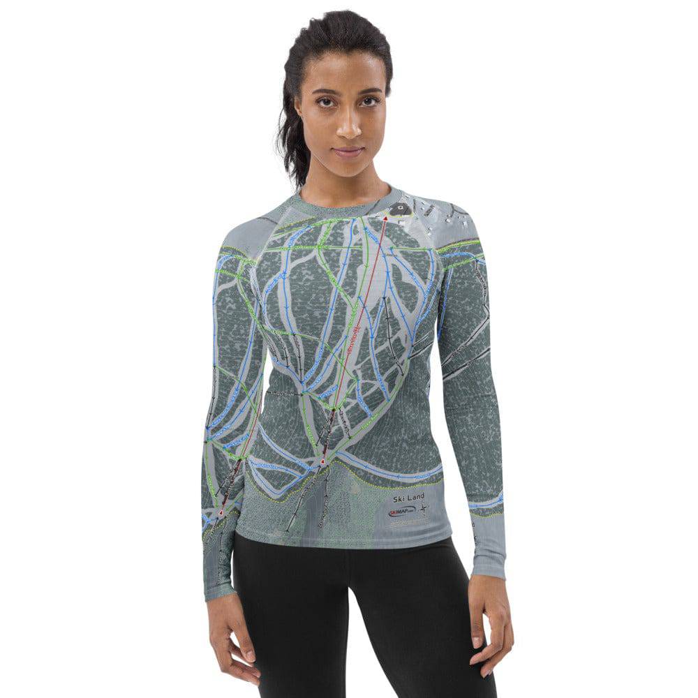 Ski Land, Alaska Ski Trail Map Women's Base Layer Top