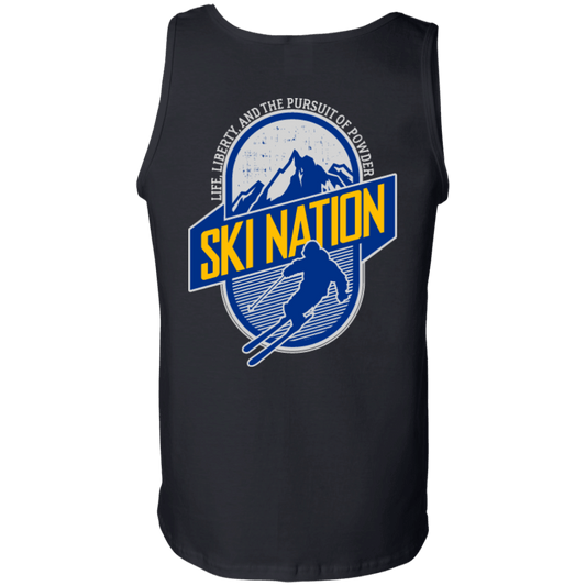 Ski Nation Life, Liberty And The Pursuit Of Powder Tank Tops - Powderaddicts