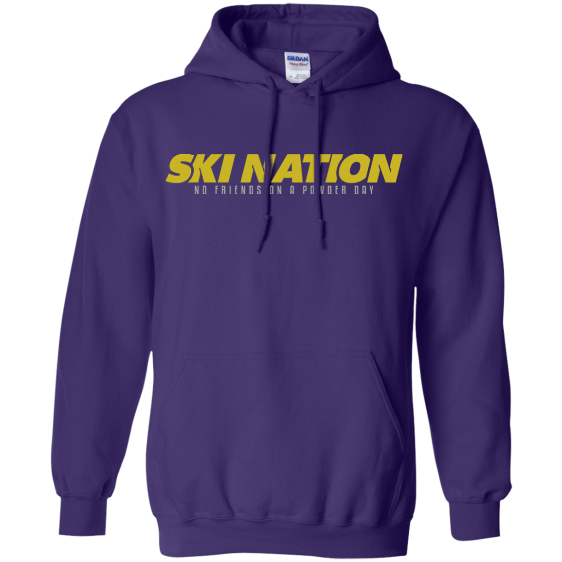 Ski Nation - No Friends On Powder Day Hoodies - Powderaddicts