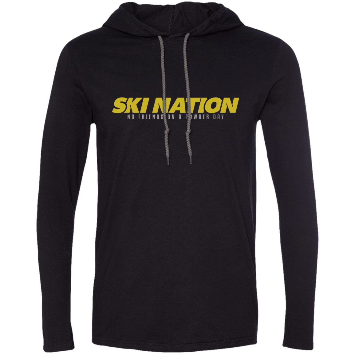 Ski Nation - No Friends On Powder Day Hoodies - Powderaddicts