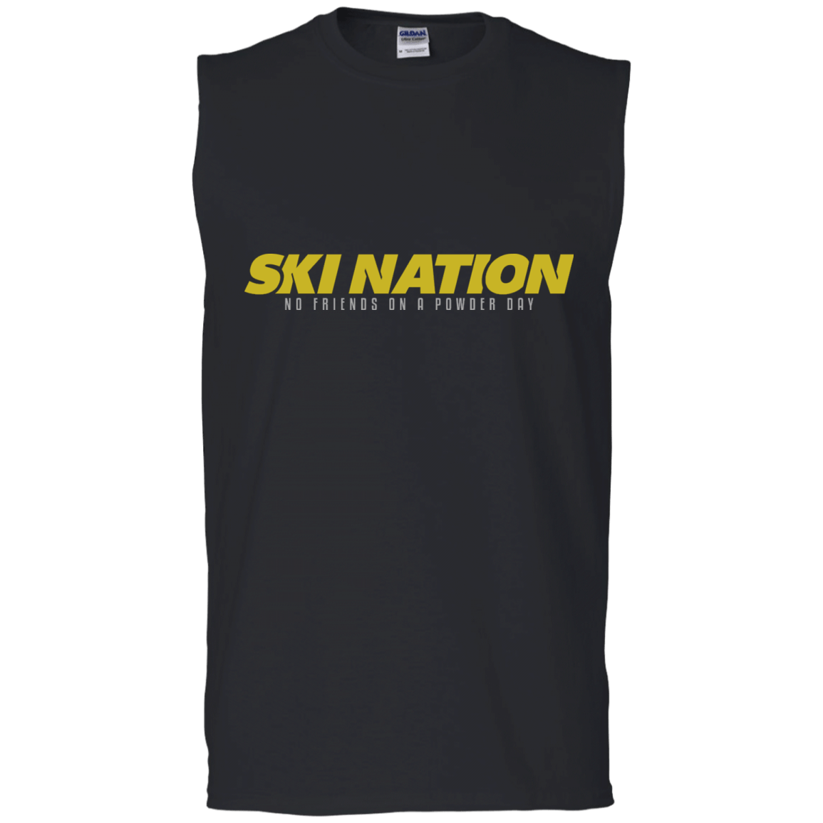 Ski Nation - No Friends On Powder Day Tank Tops - Powderaddicts