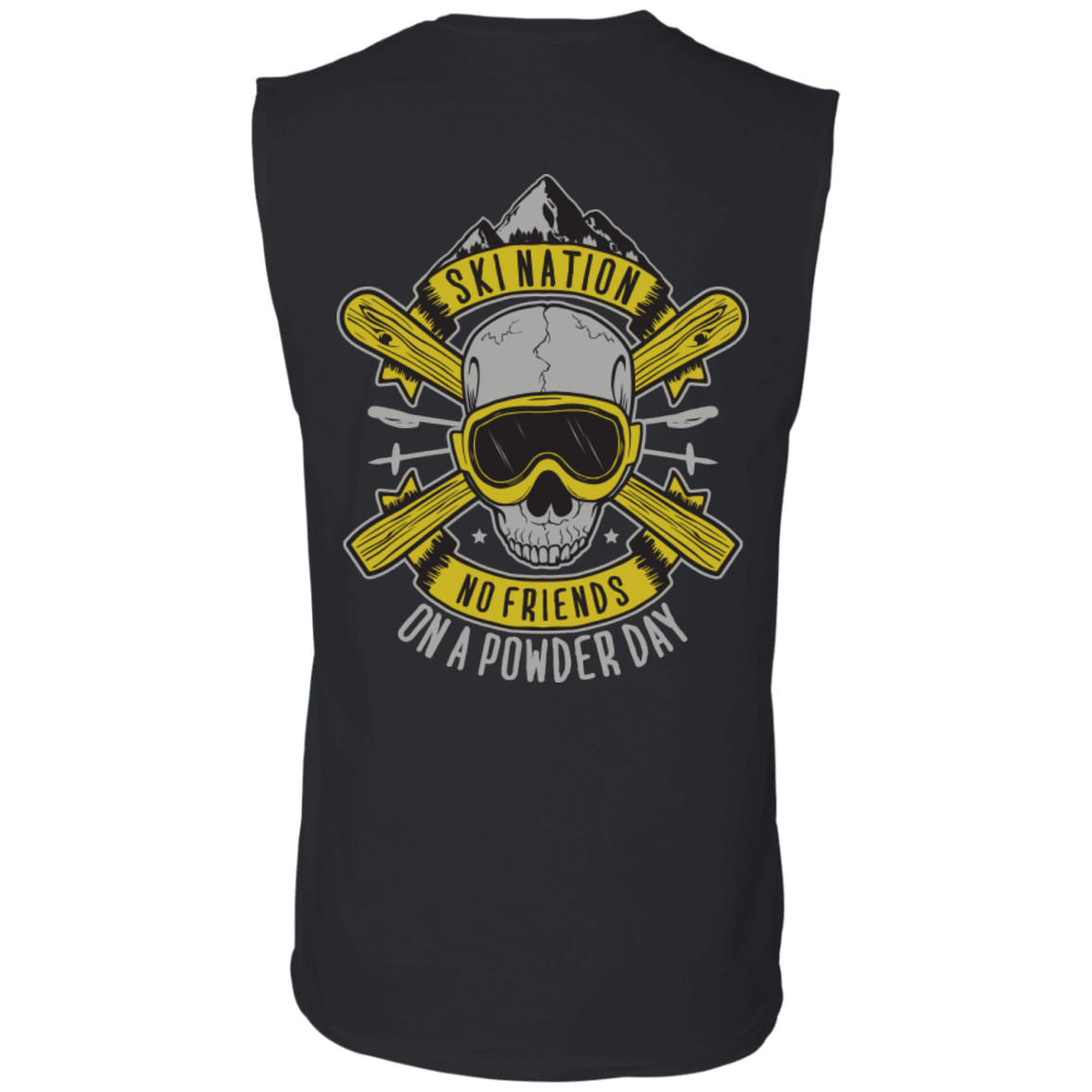 Ski Nation - No Friends On Powder Day Tank Tops - Powderaddicts