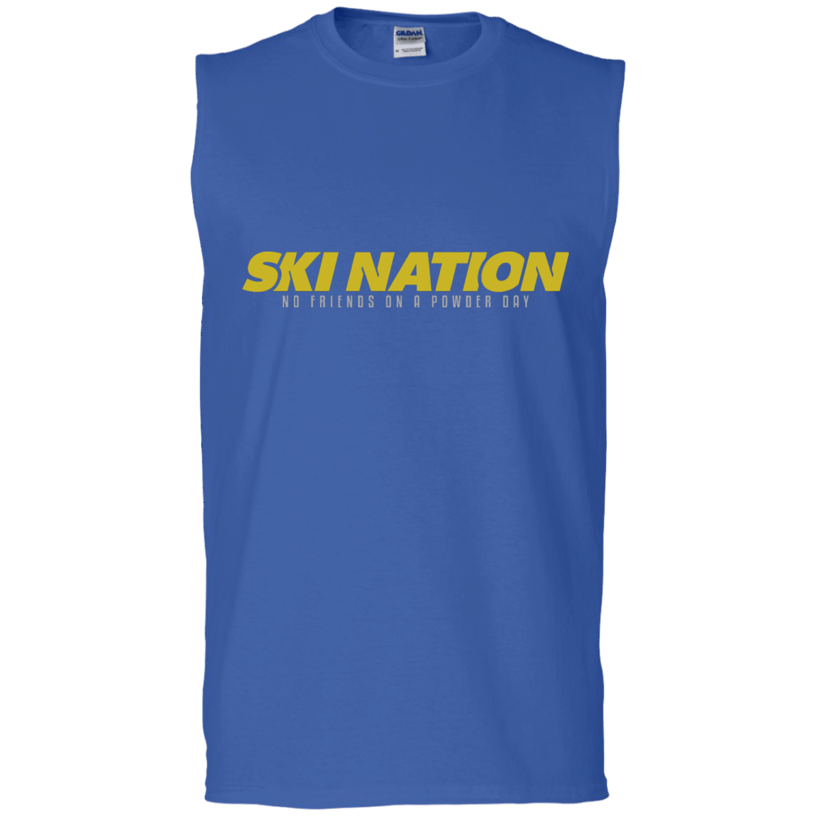 Ski Nation - No Friends On Powder Day Tank Tops - Powderaddicts
