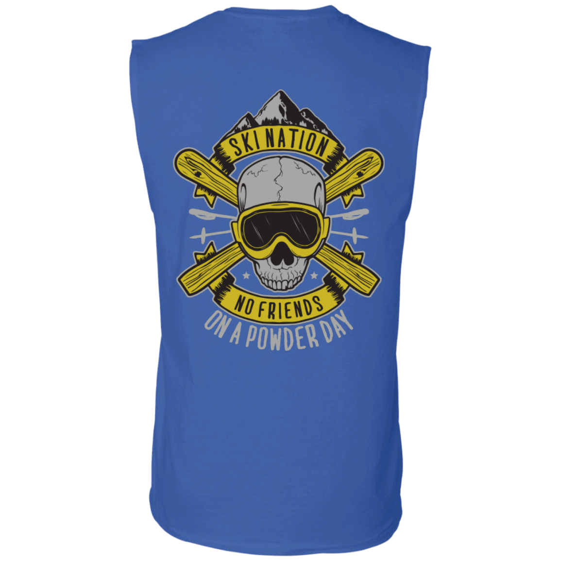 Ski Nation - No Friends On Powder Day Tank Tops - Powderaddicts
