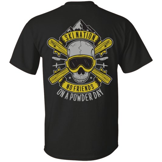 Ski Nation - No Friends On Powder Day Tees - Powderaddicts