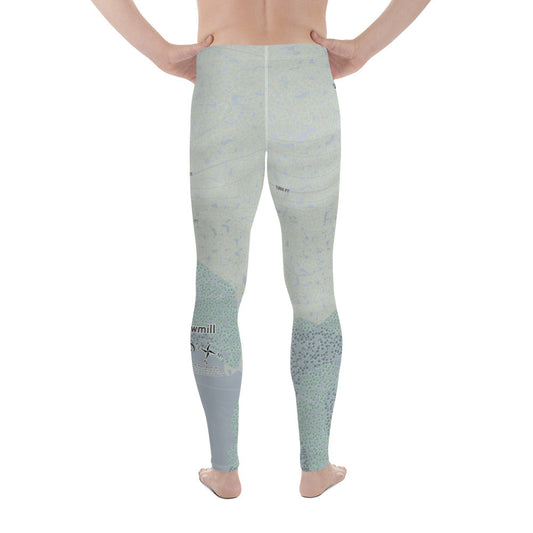 Ski Sawmill, Pennsylvania Ski Trail Map Men's Base Layer Bottom - Powderaddicts