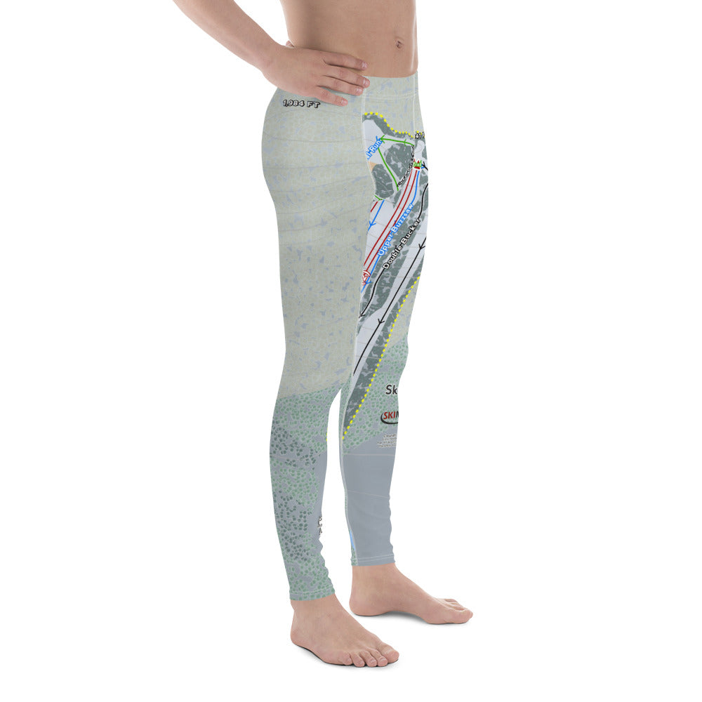 Ski Sawmill, Pennsylvania Ski Trail Map Men's Base Layer Bottom - Powderaddicts