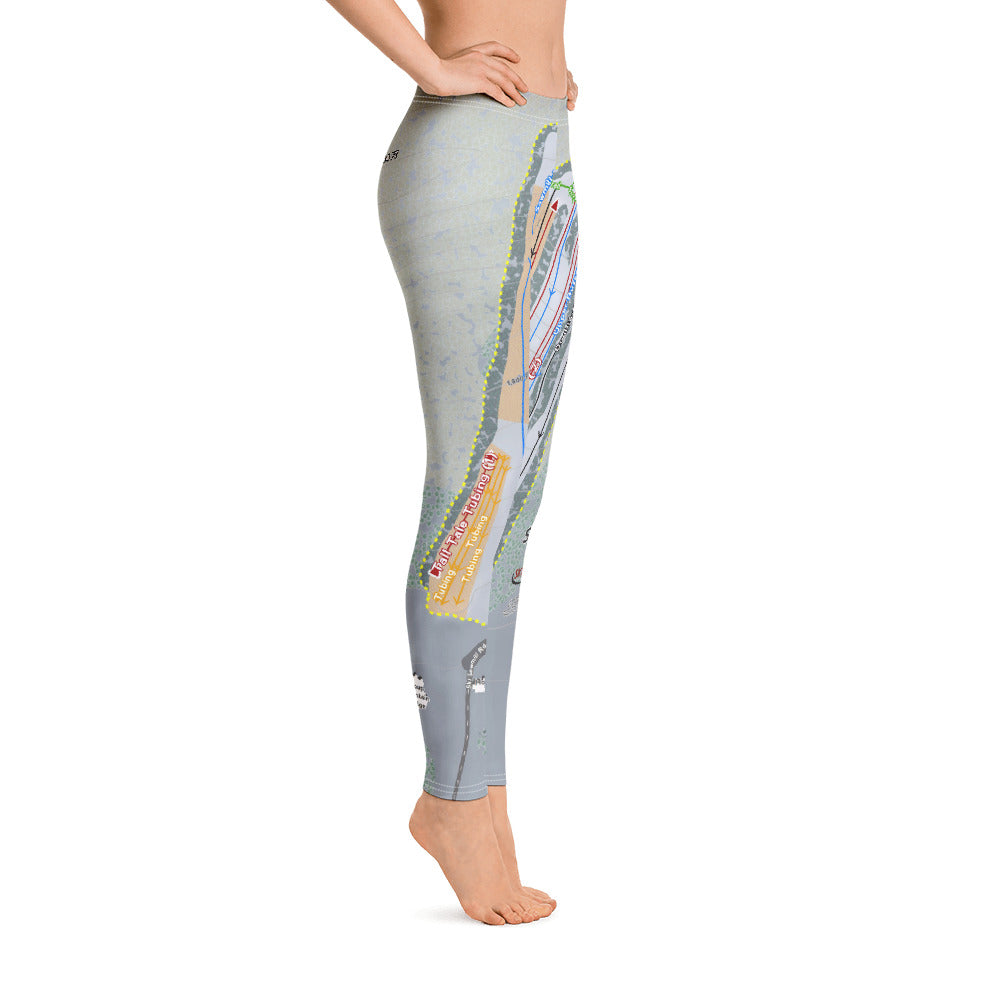 Ski Sawmill, Pennsylvania Ski Trail Map Women's Base Layer Bottom - Powderaddicts