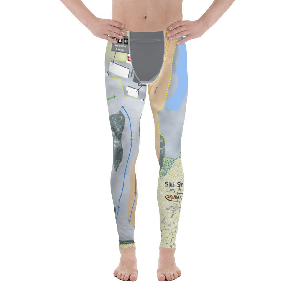 Ski Snowstar, Illinois Ski Trail Map Men's Base Layer Bottom