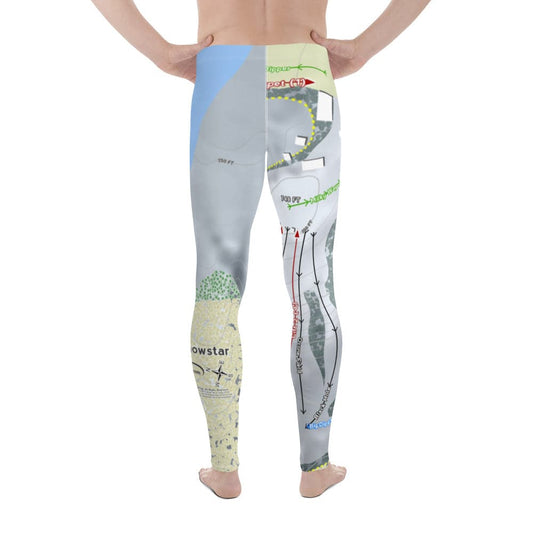 Ski Snowstar, Illinois Ski Trail Map Men's Base Layer Bottom - Powderaddicts