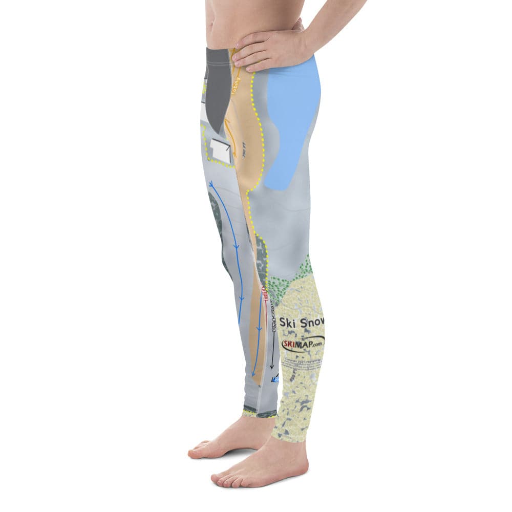 Ski Snowstar, Illinois Ski Trail Map Men's Base Layer Bottom - Powderaddicts