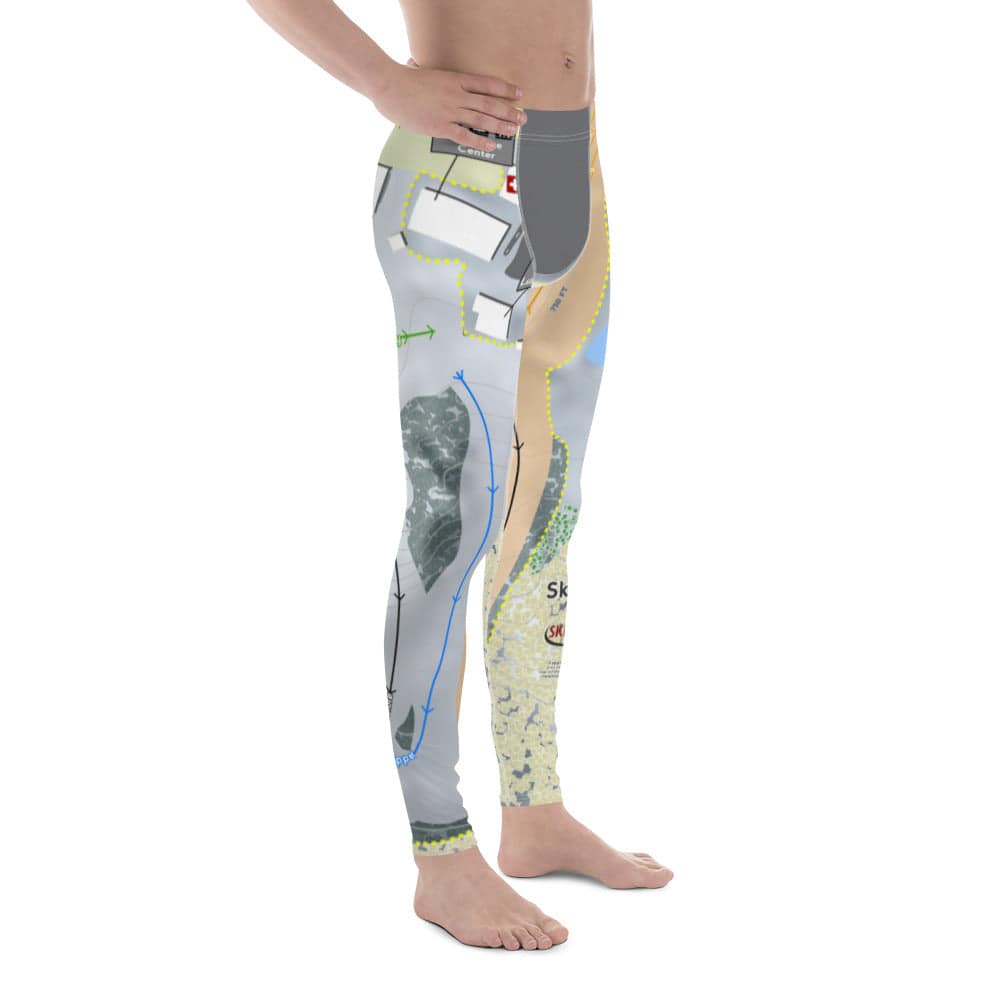 Ski Snowstar, Illinois Ski Trail Map Men's Base Layer Bottom - Powderaddicts