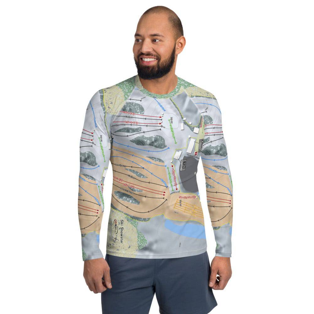 Ski Snowstar, Illinois Ski Trail Map Men's Base Layer Top