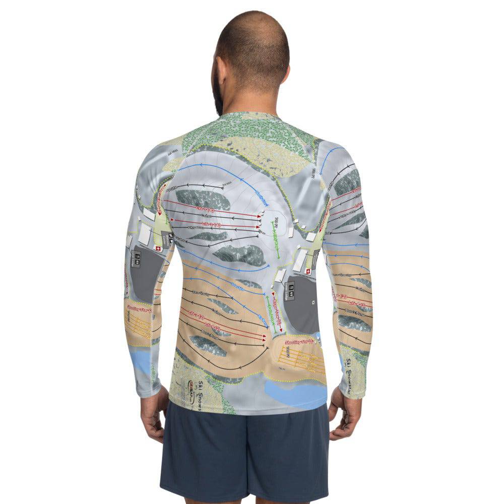 Ski Snowstar, Illinois Ski Trail Map Men's Base Layer Top - Powderaddicts