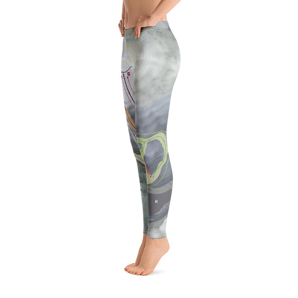 Ski Sundown, Connecticut Ski Trail Map Women's Base Layer Bottom - Powderaddicts