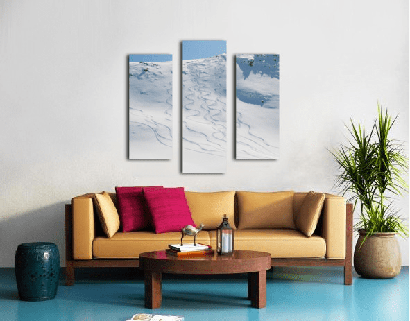 Ski tracks in the snow on a mountain - Powderaddicts