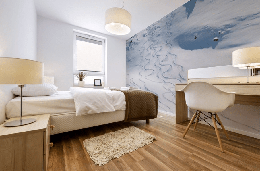 Ski tracks in the snow on a mountain - Powderaddicts