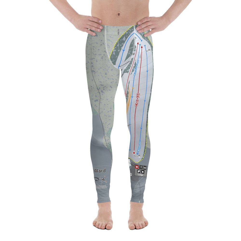 Ski Ward, Massachusetts Ski Trail Map Men's Base Layer Bottom