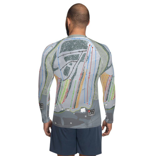Ski Ward ,Massachusetts Ski Trail Map Men's Base Layer Top - Powderaddicts
