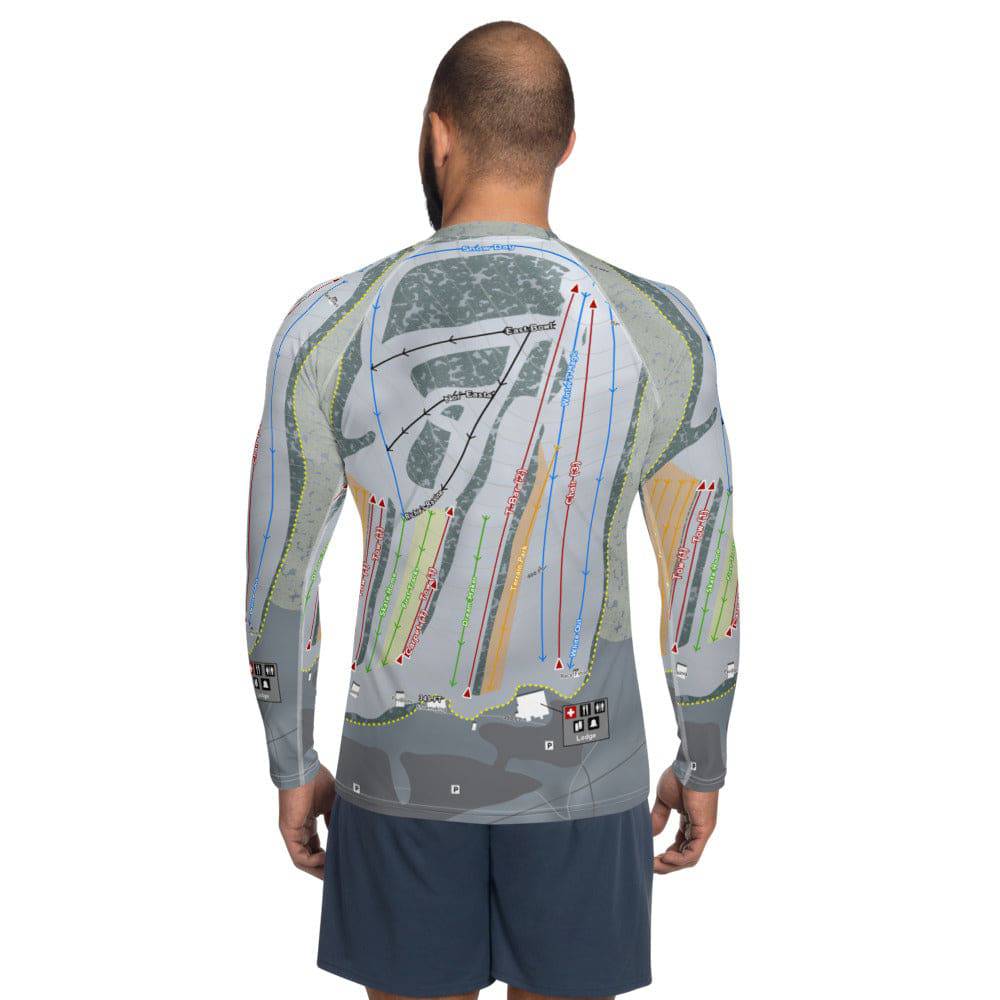 Ski Ward ,Massachusetts Ski Trail Map Men's Base Layer Top - Powderaddicts