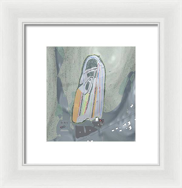 Ski Ward Ski Trail Map - Framed Print - Powderaddicts